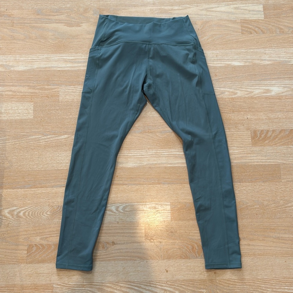 Enyur women’s leggings in muted teal color - women’s XL